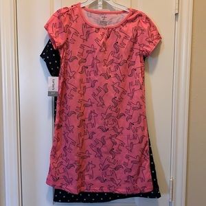 NWT Carter’s unicorn nightgowns